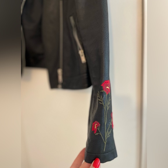 Fate by LFD leather jacket with embroidered flowers - Picture 5 of 6